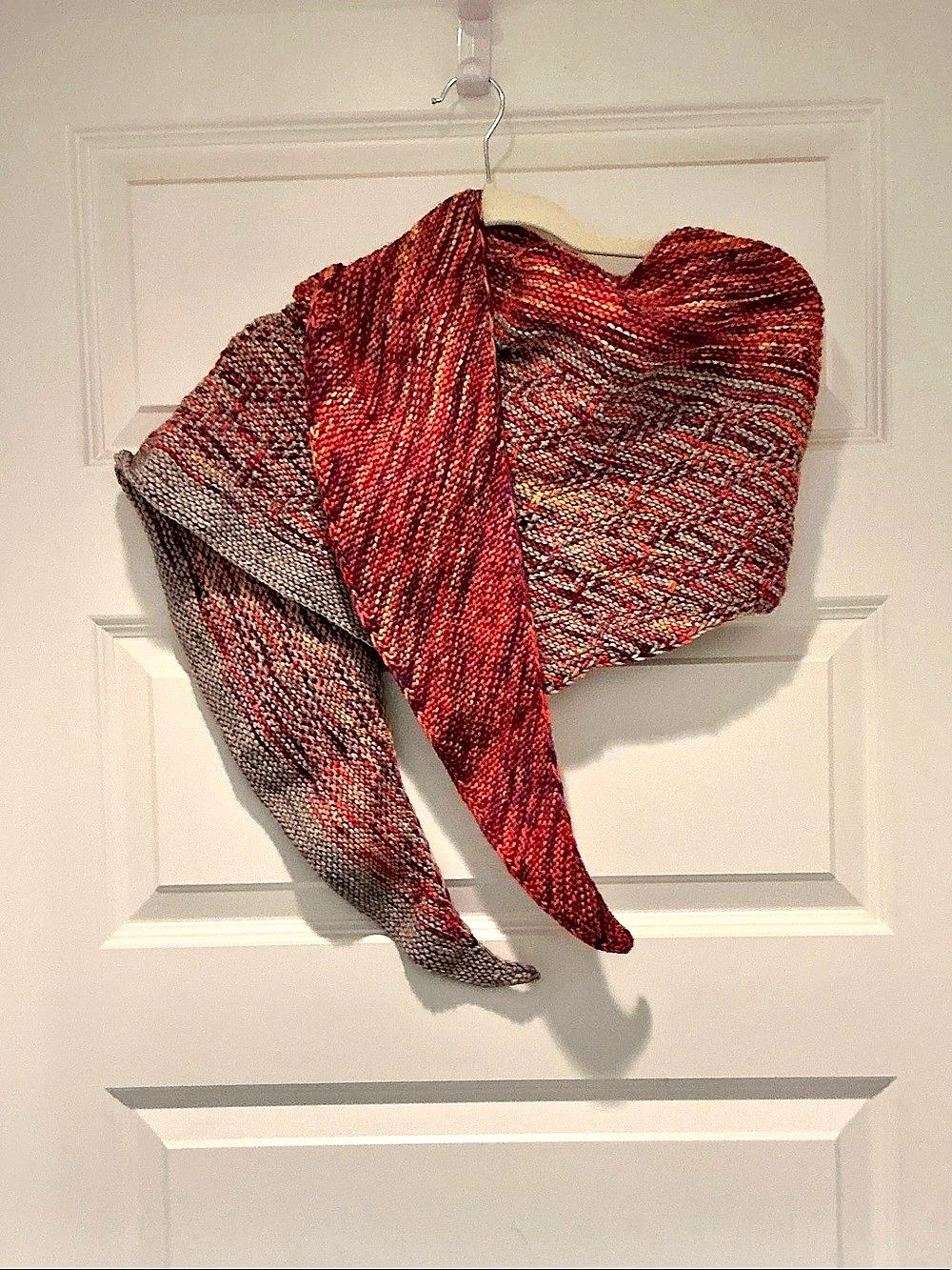 Red & Gray Geometric Scarf - Picture 5 of 5